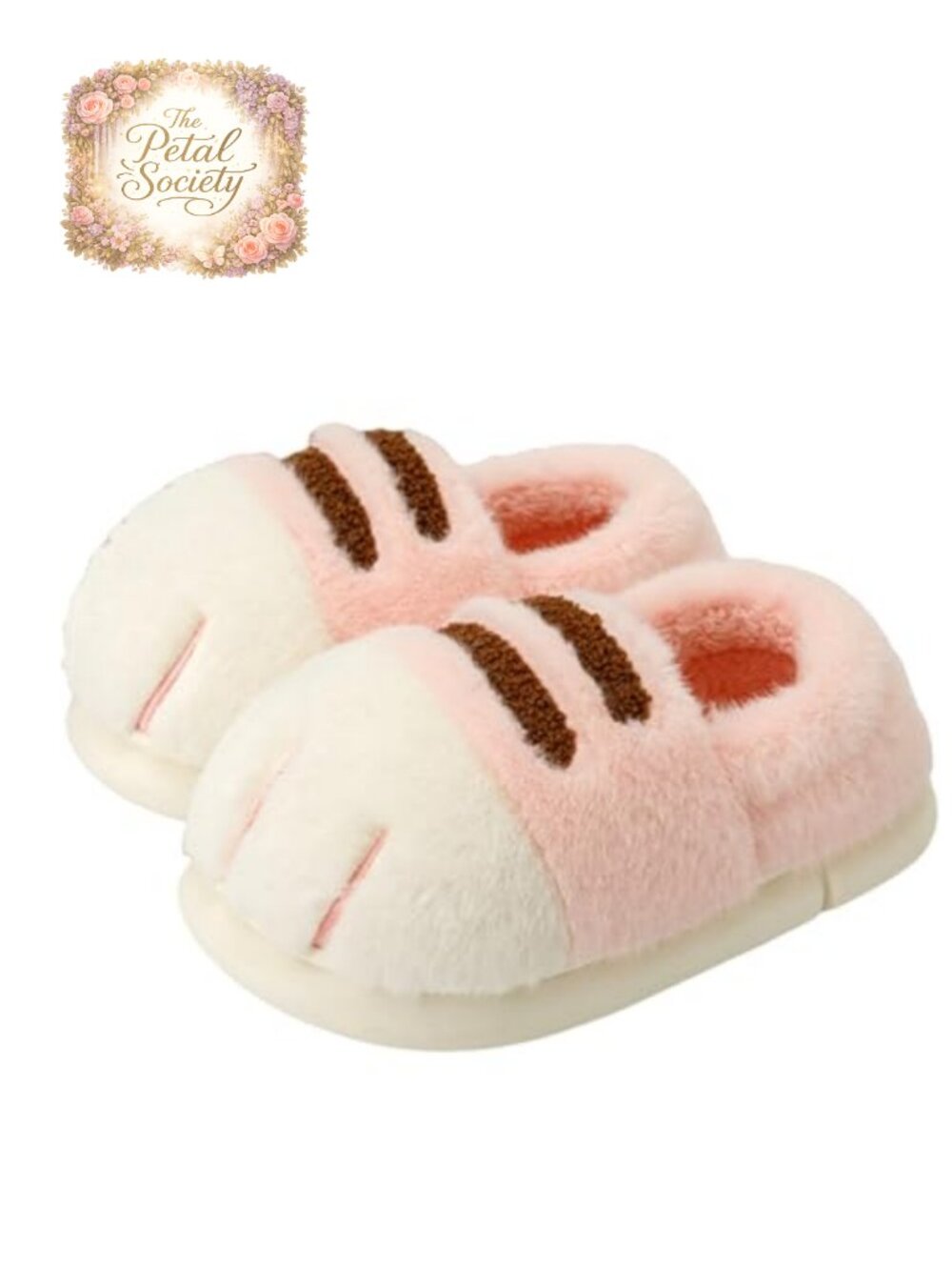 Cat Paw Plush Slippers Unisex Memory Foam Non Slip Indoor Outdoor